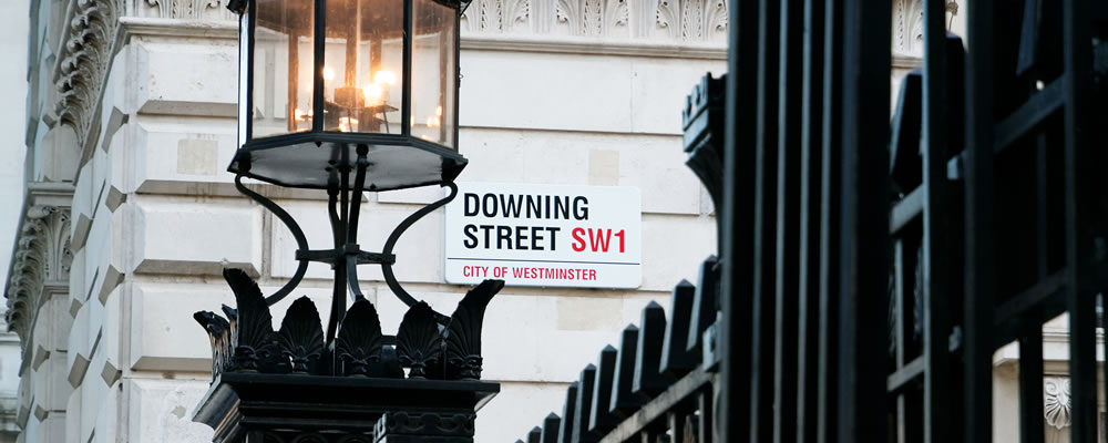 Downing Street road sign